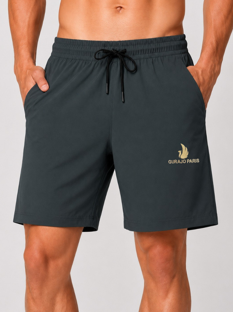 Men’s Relaxed Fit Sports Shorts – Charcoal Grey - Image 2
