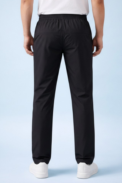 Men’s Black Check Terry Plain Lower - Image 4