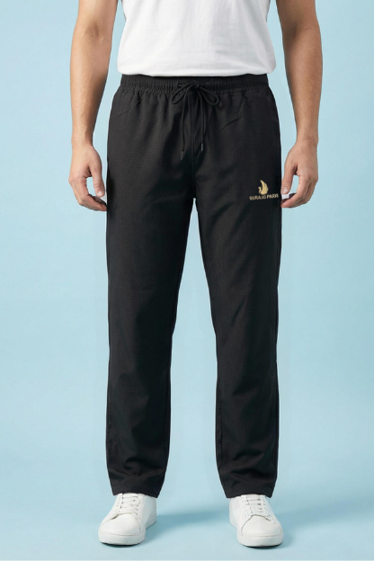 Men’s Black Check Terry Plain Lower